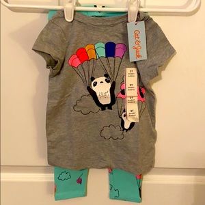 Panda T Shirt & Leggings